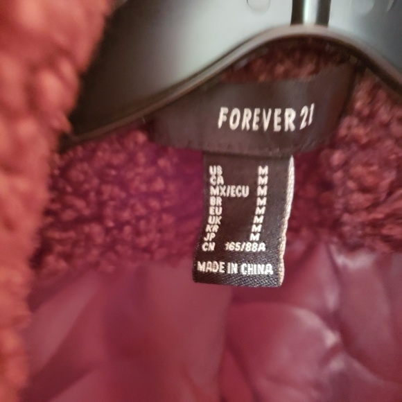 DONATED❌HP 💜Forever 21,  Sherpa Motorcycle Jacket - Picture 4 of 5